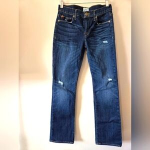 HUDSON Ellie Mid Rise Baby Boot Cut Distressed Jeans. Size 25
